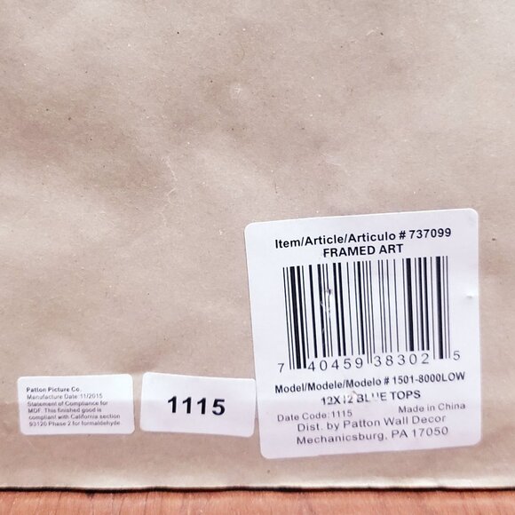 Blue Tops Floral Print Matted Framed Wall Art 2015 - Picture 7 of 12